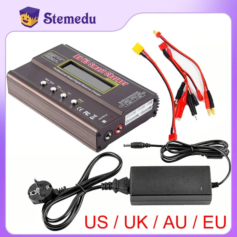 iMAX B6 80W 2-6S HV Battery Charger Lipo NiMh Li-ion Ni-Cd Digital RC Lipo Charger + 15V 6A Adapter Balance Charger Discharger