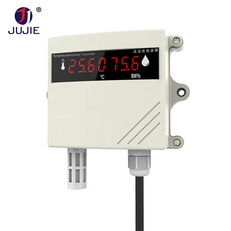 Sensor transmissor de temperatura e umidade com saída 4-20mA na estufa de ar