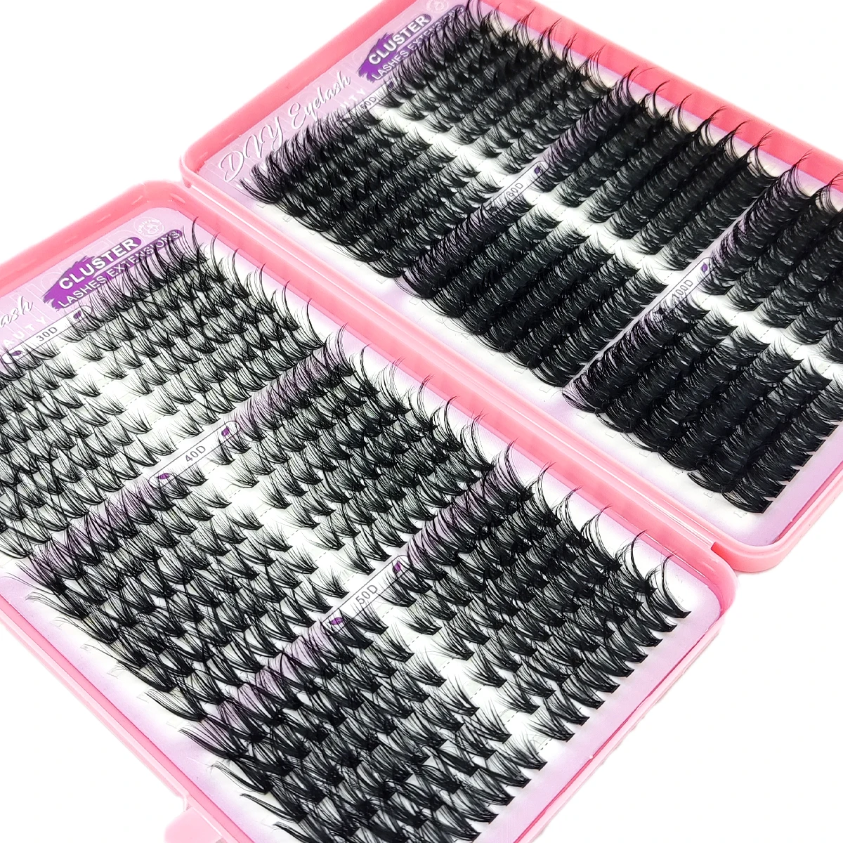 36 row cat eye fluffy eyelash bundle left and right eyelashes extended 30-100D independent eyelashes cat eye eyelash extension