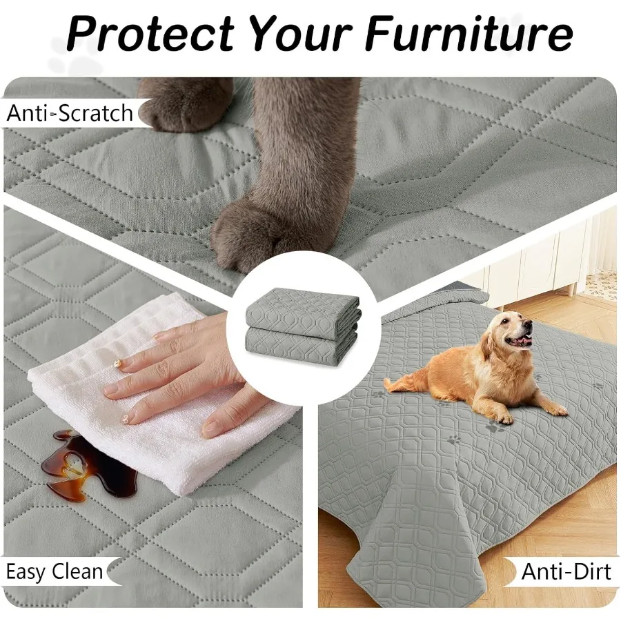 Wasserdichte Hundebettdecke, weiche Haustierdecken, wasserdichter Couchbezug für Hunde, wendbare Sofabezüge, waschbar für Möbel, 30 x 7 cm