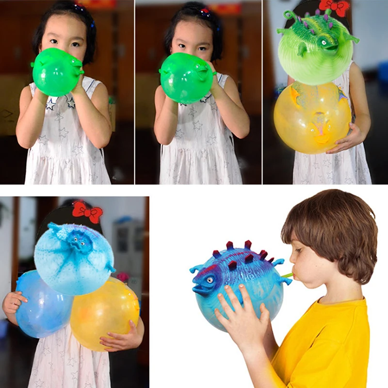 1Pc Dinosaurus Speelgoed Antistress Opblaasbaar Dierenspeelgoed Knijp Zachte Bal Ballon Speelgoed