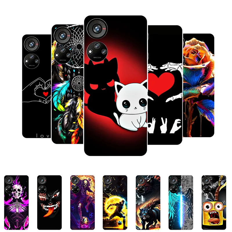 For ZTE Axon 40 SE Case Axon40SE Funny Cute Silicone Soft Back Cases for ZTE Axon 40 SE 9047 Cover Axon40 SE Shockproof Bumper