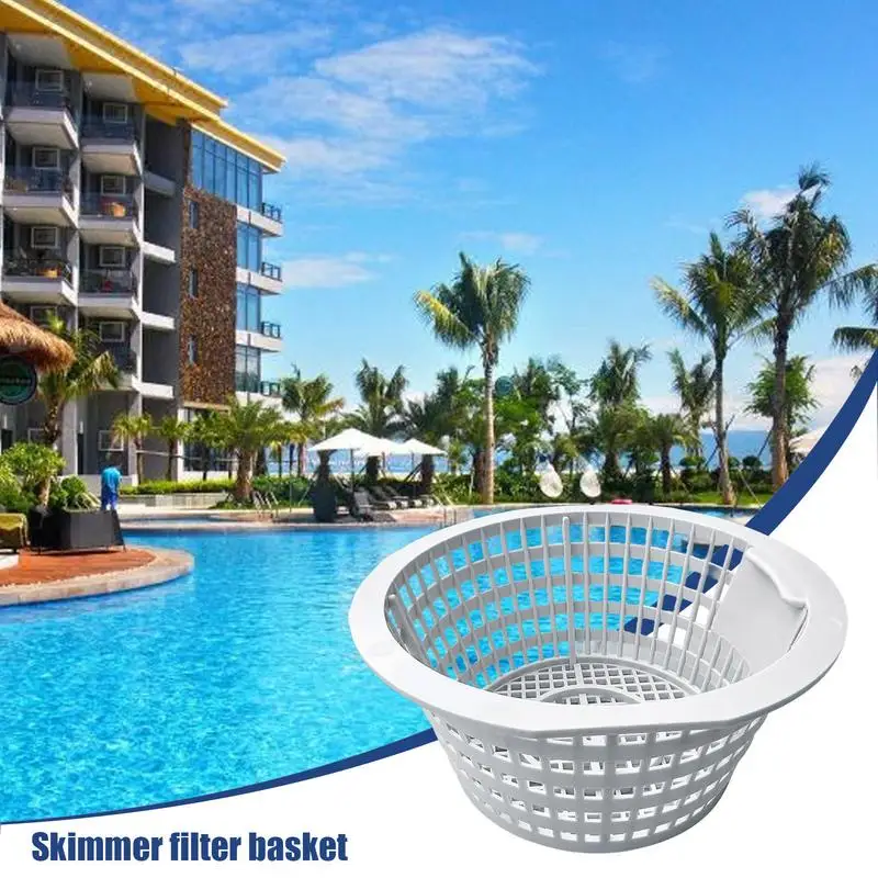 Outdoor Pool Skimmer Basket Swimming Pool Skimmer Tool Resin Pool Filter Bucket UV-Resistant For Highly Efficient Interception