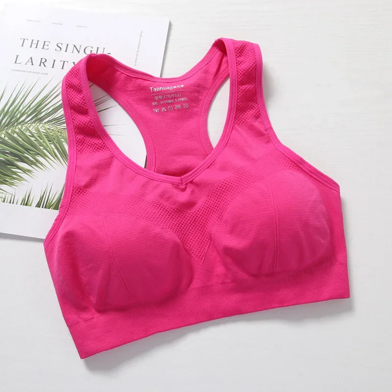 Women Sports Bra Top Push Up Fitness Bra Underwear Sport Tops Breathable Running Vest Gym Active Bras