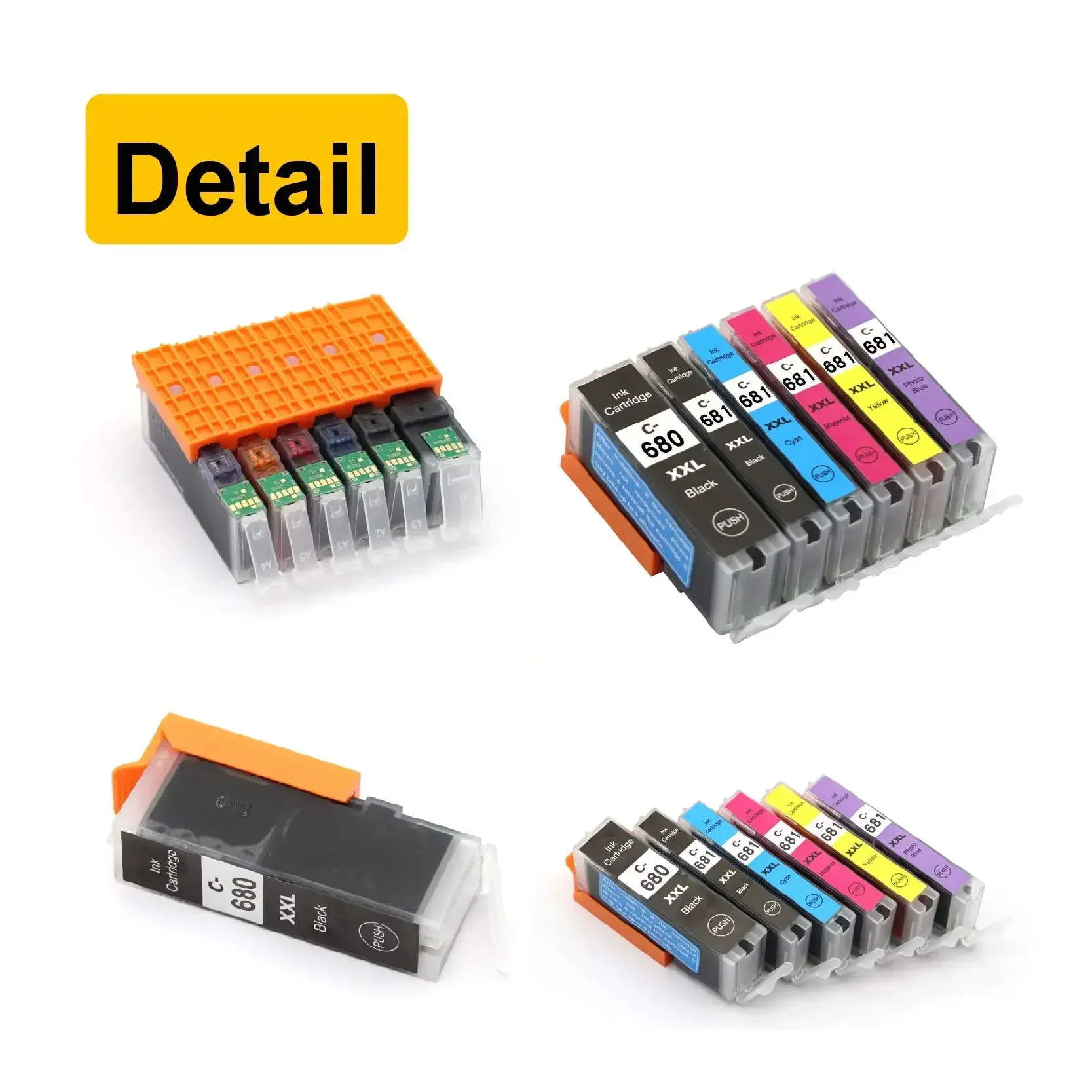 PGI-680 Compatible for PGI-680 CLI-681 pgi680 cli681 ink cartridge for Canon  for PIXMA TR7560 TR8560 TS6160 TS8160 TS9160