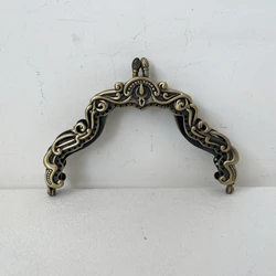 1 Piece 5 Inch 12.5 Cm Vintage Fancy Zinc Alloy Emboss Screws On Coin Bag Purse Pouch Frame Hardware Supply Antique Brass Frame