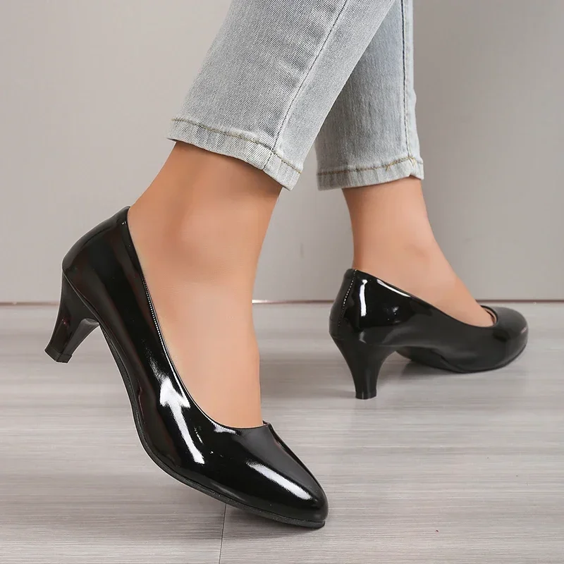 Women’s Pumps Nude Shallow Mouth Women Shoes Fashion Office Work Wedding Party Shoes Ladies Low Heel Shoes Summer Heels