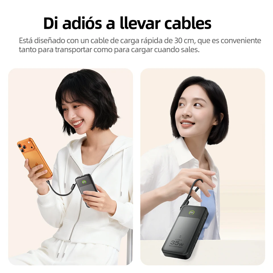 【CCC】MOVESPEED P20 Batería externa en forma de hoja 20000mAh, carga rápida 35W, cargador portátil para iPhone 17Pro Samsung 6