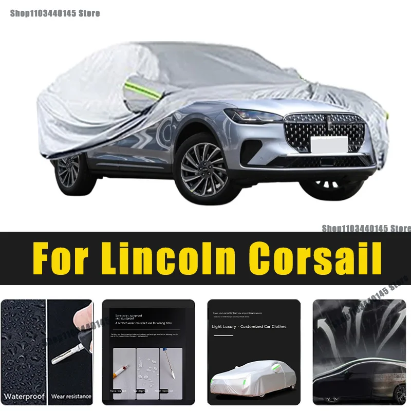 

Full Car Covers Outdoor Sun UV Protection Dust Rain Snow Oxford cover Protective For Lincoln Corsail Accessories car umbrella