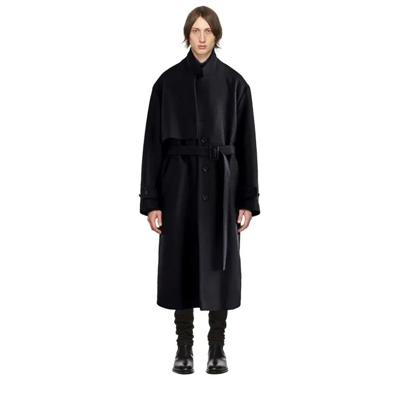 Men's Woolen Coat New Autumn And Winter Lovers The Same Dark Korean Version Of Casual Loose Oversized Coat