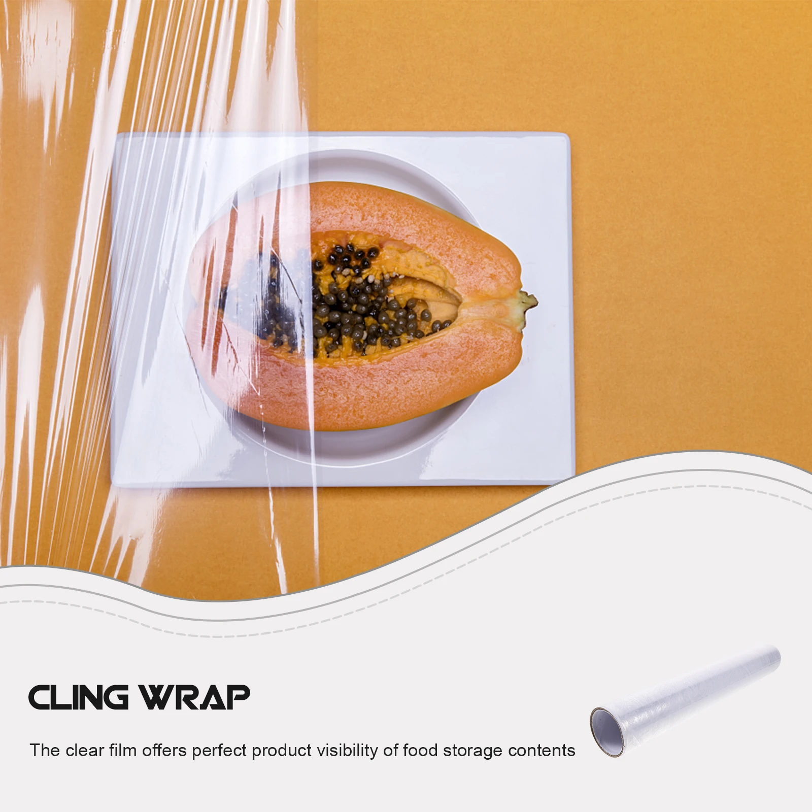

1 Roll Disposable Food Cling Wrap Roll Film Food Save Wrap with Slide (2000x30cm)