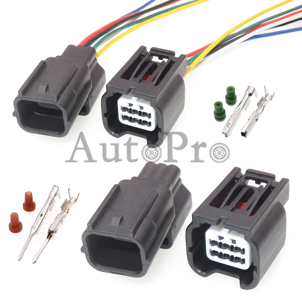 1 Set 6 Hole 7282-2764-30 7283-2764-30 Auto Headlight Cable Harness Waterproof Socket Car Radar Plastic Starter Sealed Connector