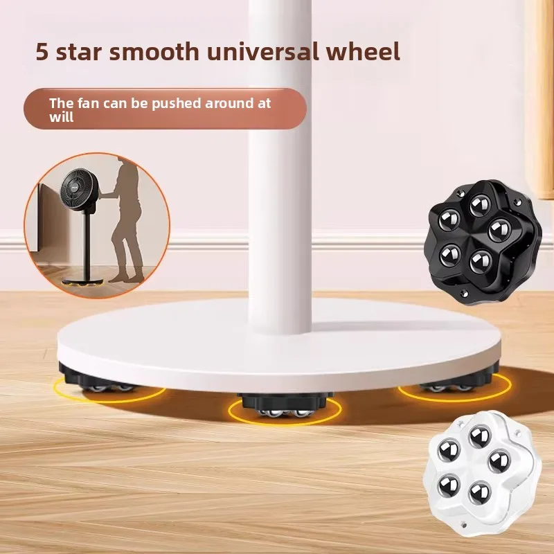 4Pcs Brake-operated Self Adhesive Caster,Heavy Duty 5 Beads Load-bearing,Universal 360° Rotating Wheel,No Noise Furniture Pulley