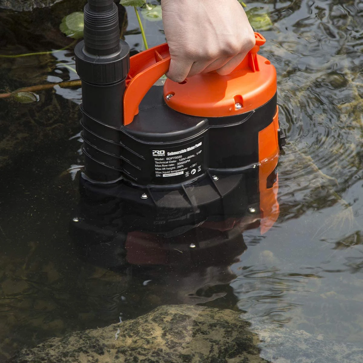 Imagem -05 - Bomba de Depósito 2110gph 2hp Submersível Limpa Bomba de Água Suja com Build-in Interruptor de Flutuador para a Lagoa da Piscina Prostormer