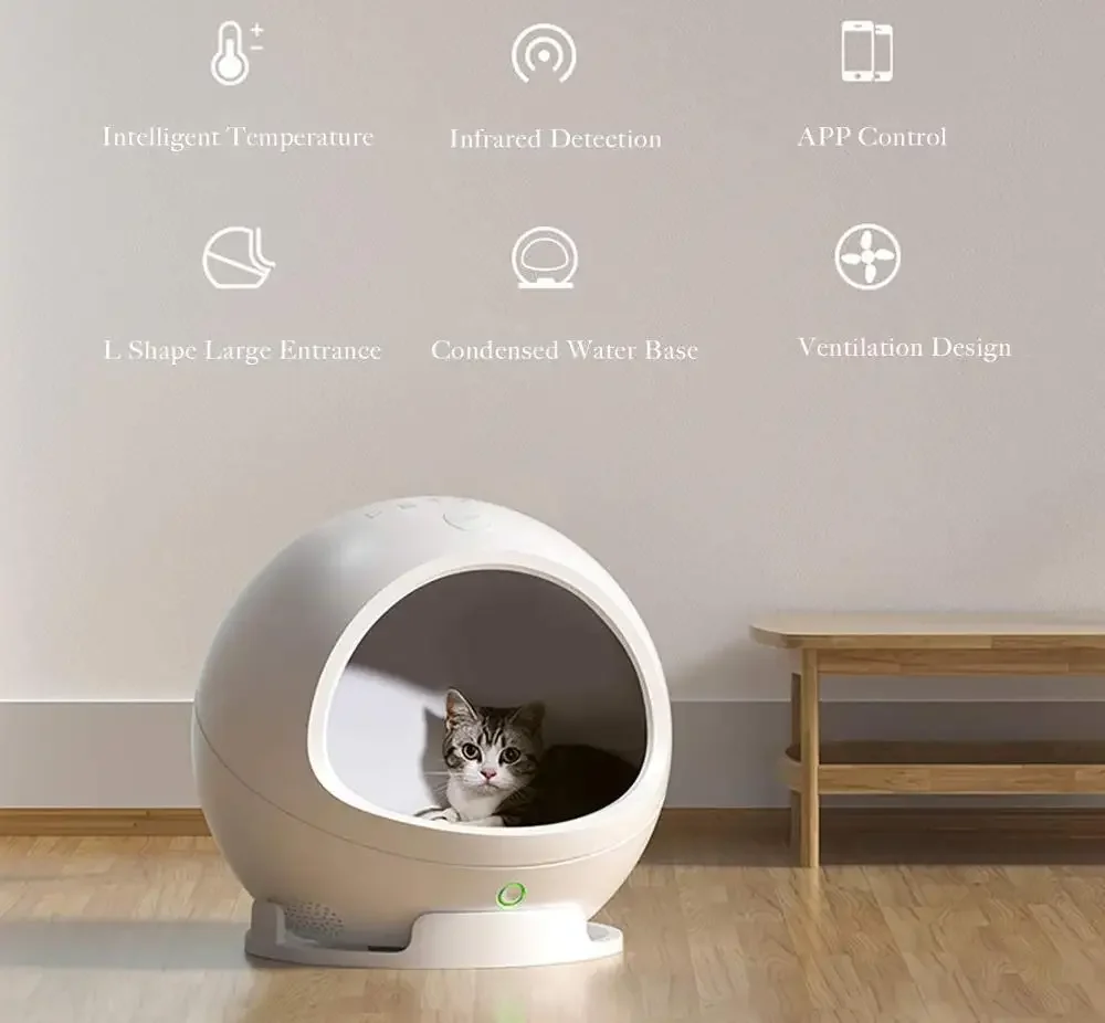 Opgewaardeerde Luxe Indoor Wifi Smart Airconditioner Huisdier Kat Hond Huis Voor Kleine Dieren