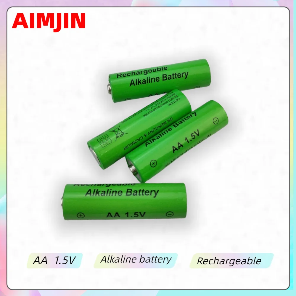 Bateria recarregável alcalina adequada para brinquedos leves LED, AA 1.5V, 3000mAh, novo