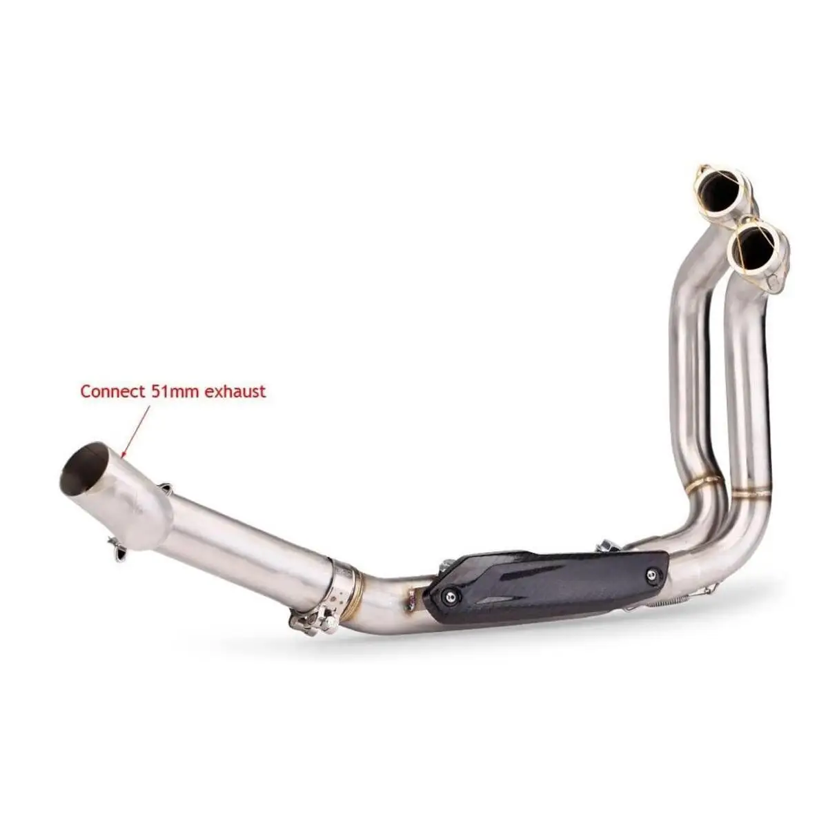 Full Pipe 51mm Stainless Steel Modify Motorcycle Full Exhaust System Middle Connection Tube for F900 R