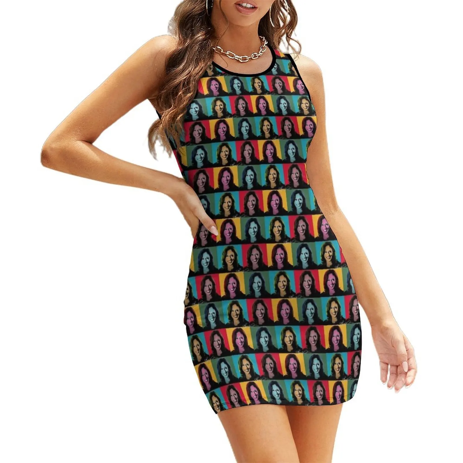 

KAMALA HARRIS Pop Art Portrait Sleeveless Sundress cute dress dresses for prom dress women summer 2025
