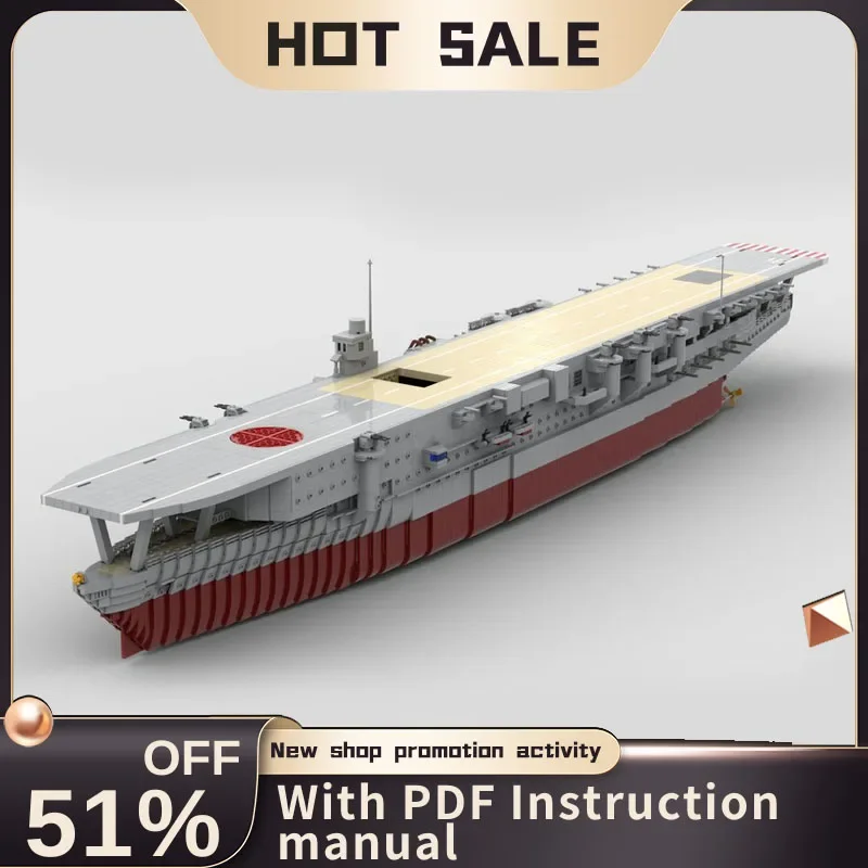 

New 5229Pcs Moc Military Weapons Kaga Boat Aircraft Carrier Model Building Block Technology Diy Assembly KidToy Boy Holiday Gift