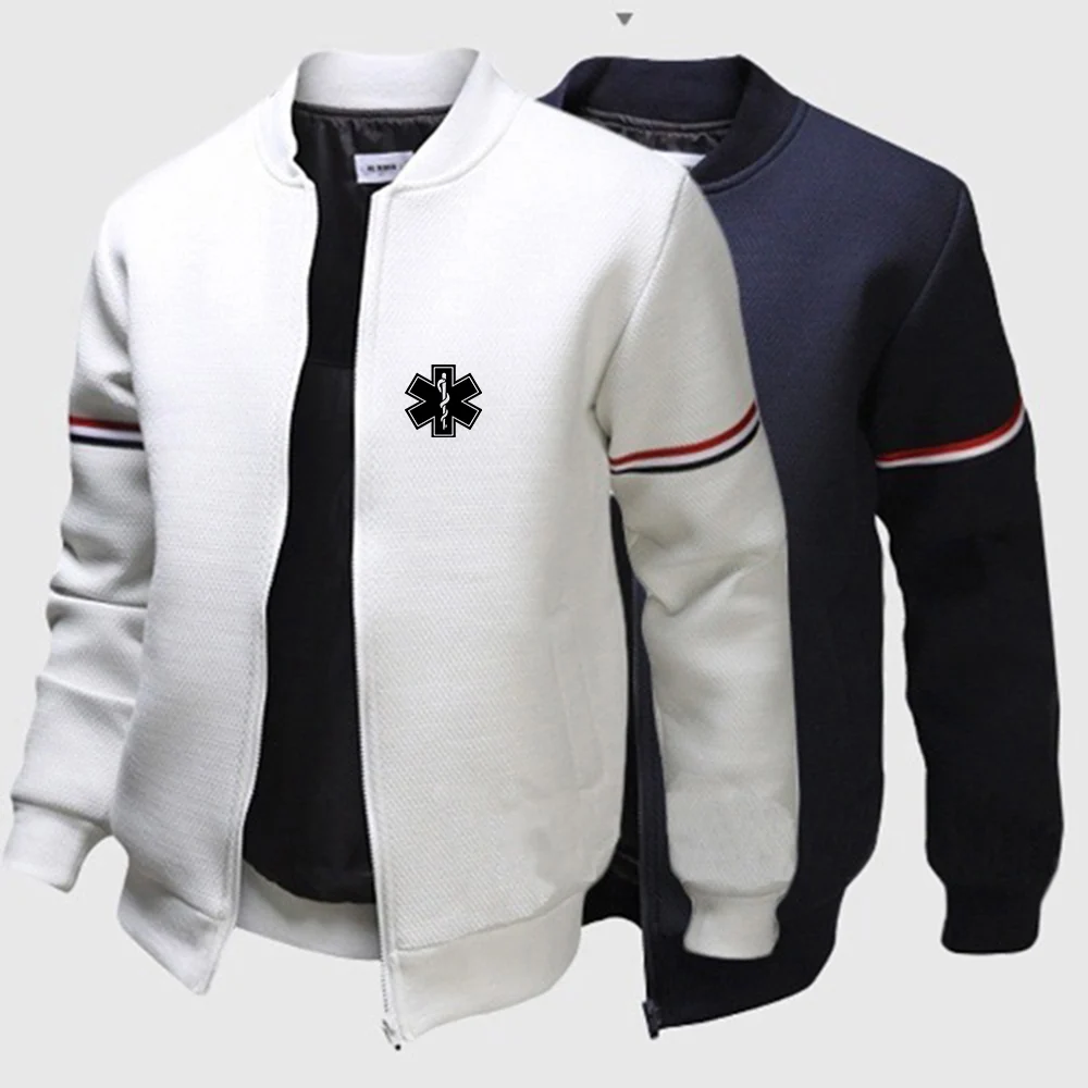 EMT Paramedic Emergency Medical 2023 Men's New Long Sleeves Fight Jackets High Quality Fashion Zipper Hoodie Cardigan Coats Tops