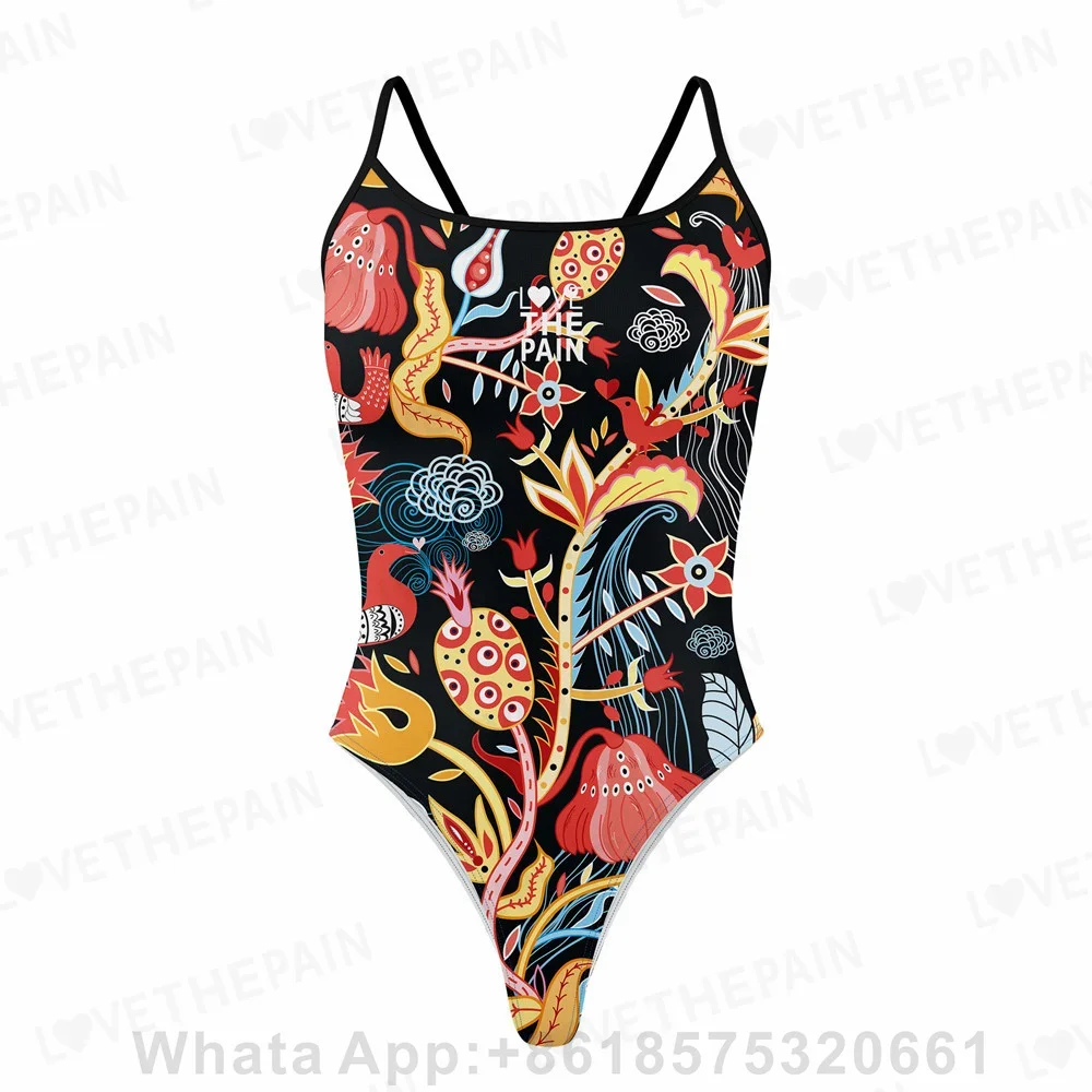 Love The Pain Australia Female Swiminn Sexy One-piece Comfortable Set Swimwear Functional Training Swimsuit Swimming Clothing