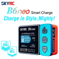 SkyRC B6 neo Smart Charger DC 200W PD 80W LiPo Battery Balance Charger SK-100198 Compact 6S Charger Discharger