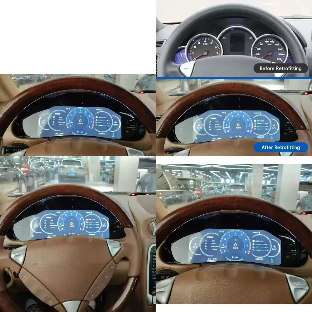 2005-2010 Car Modification Upgrade Dashboard Screen Android Multimedia Suitable for Cayenne
