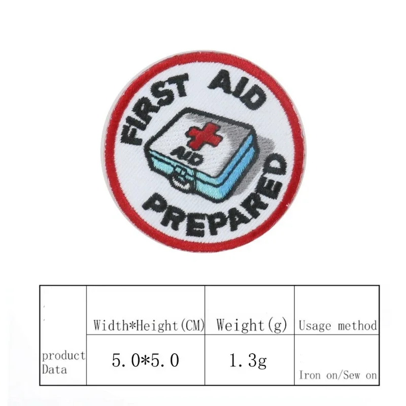 

Medical Logo Embroidery Cloth Sticker Cartoon Children's Clothing Accessories DIY Adhesive-backed Patch Sticker