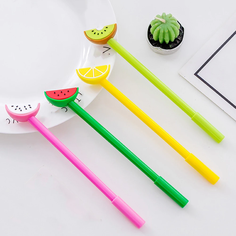 12 шт., заправка для фруктов, нейтральные, гладкие, для письма, канцелярские принадлежности с героями мультфильмов, студенческие аксессуары, офисные школьные принадлежности