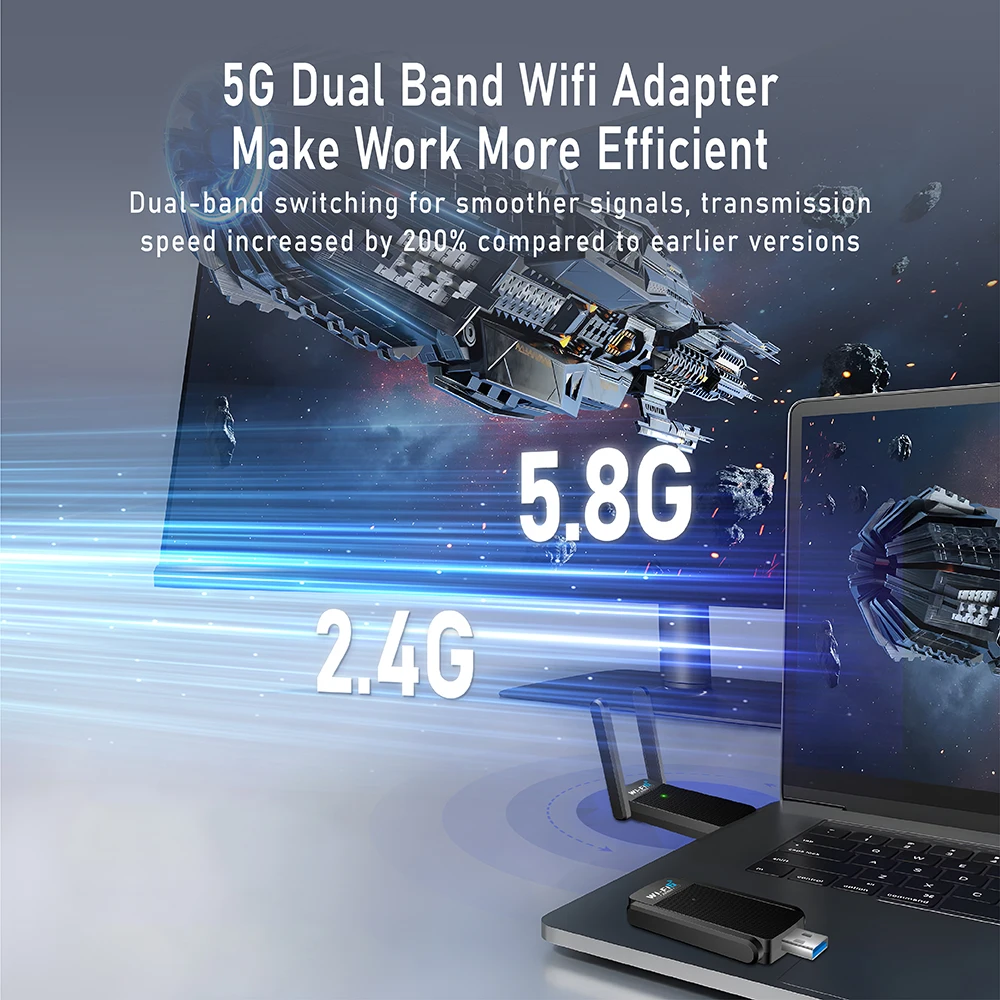 Cheap Price 1800mbps Usb Wireless Adapter Usb Wifi Dongle Network Card