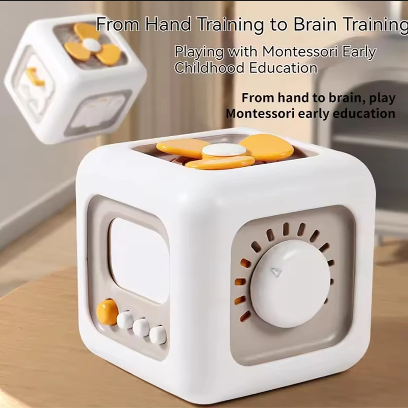 Kotak Montessori Kubus Ajaib Anak Enam Sisi Mainan Pendidikan Anak Usia Dini untuk Pendidikan Prasekolah Bayi