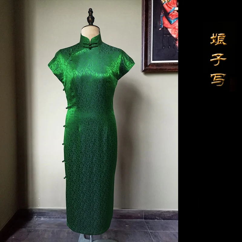 

Шелковая вышитая блузка Ming Dynas для повседневной носки, с низким разрезом, в художественном стиле, для женщин