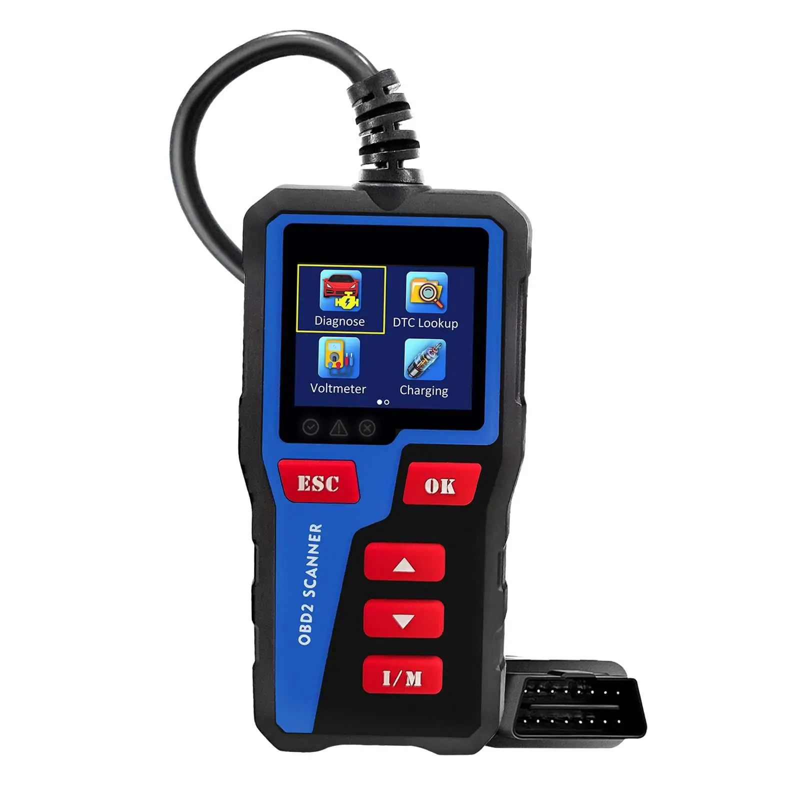 OBD2 Scanner OBD2 Engine Fault Enhanced Screen Display Plug Play Voltage Test