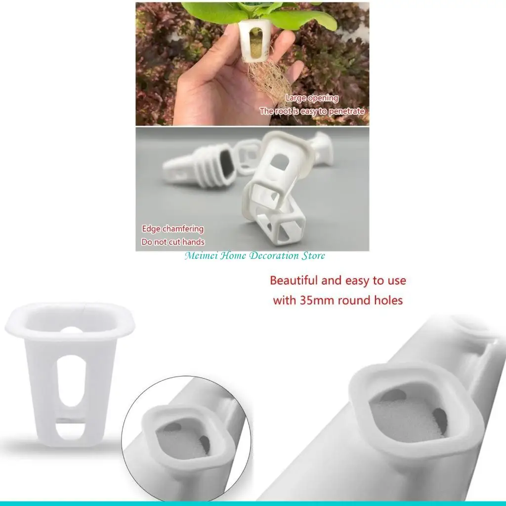 

H7BF 100 шт. корзина для гидропоники для колонизации, беспочвенные чашки для выращивания, сетчатый горшок для посадки