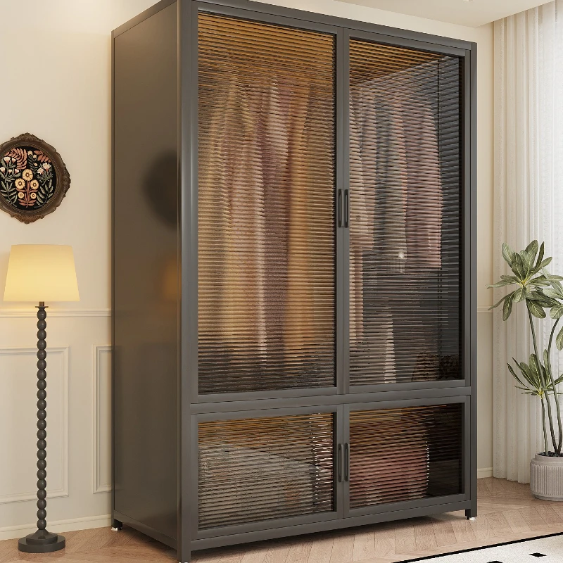 

Wardrobe household bedroom simple assembly metal dormitory steel large wardrobe small cabinet thickened bold durable