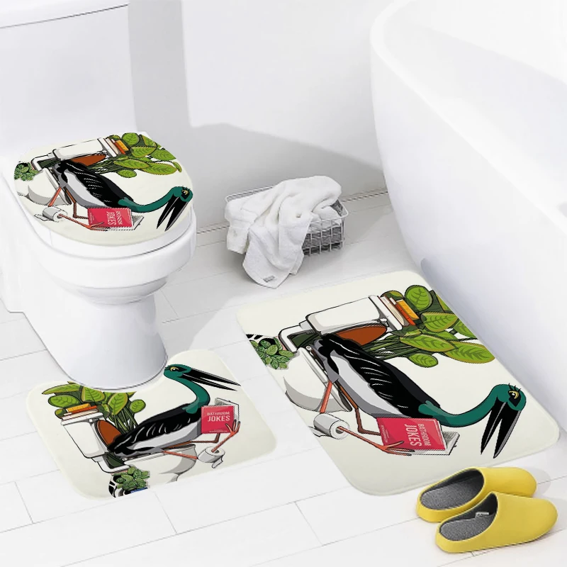 Floor Mats for Home Bathroom, Estilo animal, Tapete de banho, Acessórios modernos, Tapete Anime, Tapete de vaso sanitário, Tapete antiderrapante para banheira, aaaa