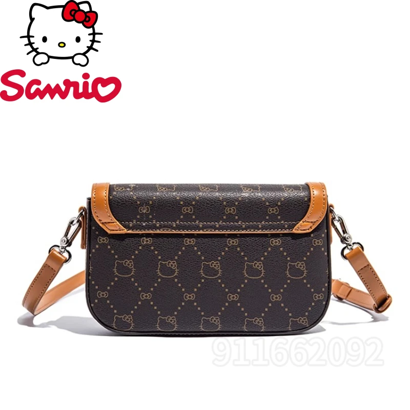  Hello Kitty New Women's Shoulder Messenger Bag Luxury Brand Original Women's Shoulder Bag Cartoon Print Underarm Bag