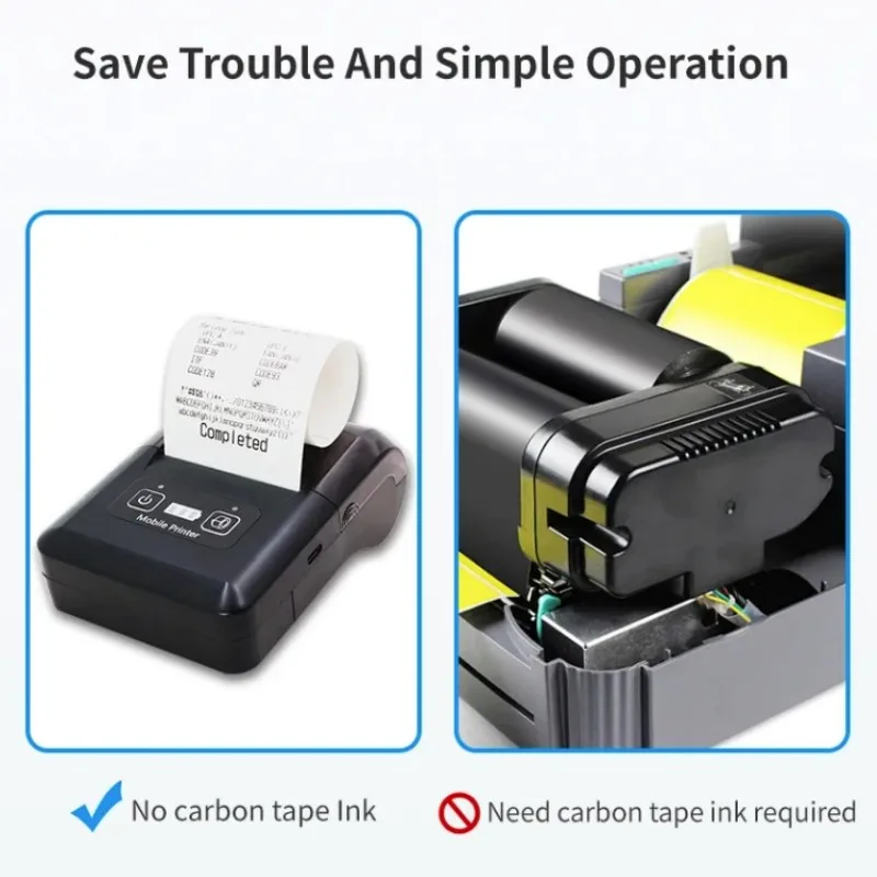 H20 ポータブルレシートサーマルプリンタ印刷幅 48 ミリメートル USB インターフェース & ワイヤレス Bluetooth HD 印刷レシート請求書スーパーマーケットリスト