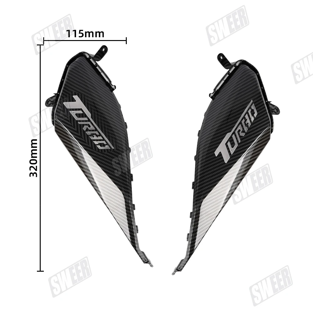 Quadro da motocicleta capa protetora de fibra carbono compatível com yamaha nmax155 v3 2025 capa do painel lateral esquerdo e direito