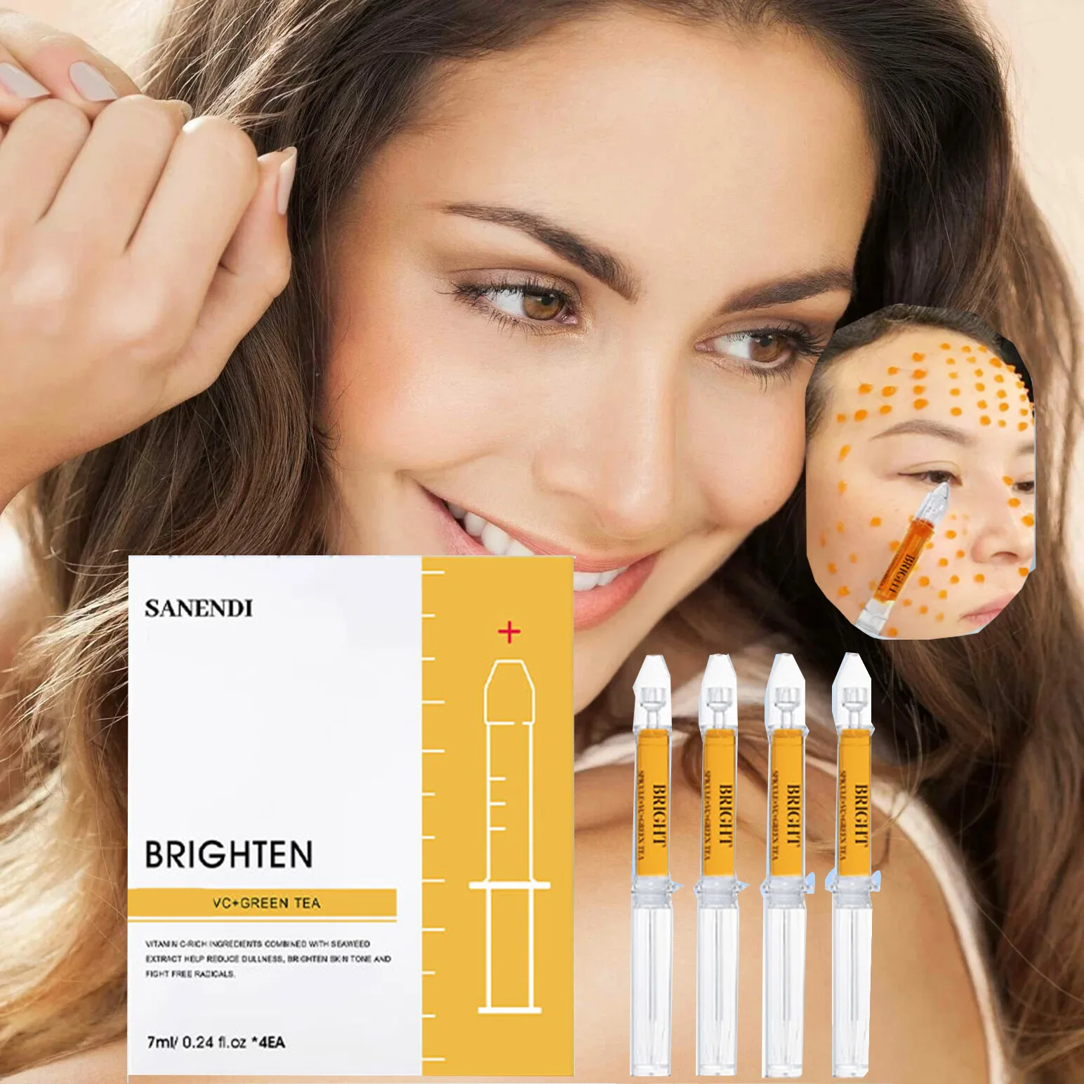 Ampolla Iluminadora Exosomea Serum Tech | VC + Té Verde | Desvanecer la embotamiento y las manchas oscuras | Cuidado de la piel profesional coreano