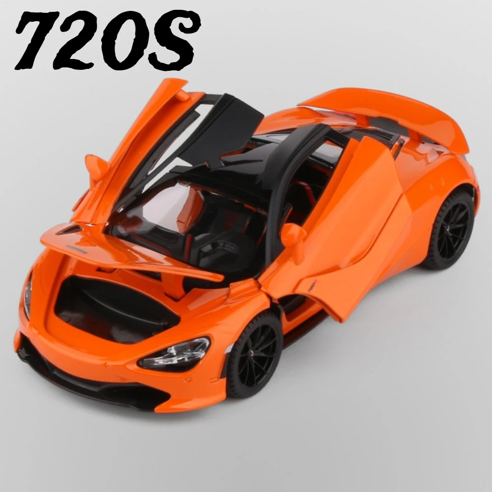 スケール1-24-720s-セナ-スポーツカー-おもちゃ-モデル-ライトミュージック-リフトテールウィング-シミュレーション-スーパーカー-ドア開閉可能-モデルコレクション-ギフト