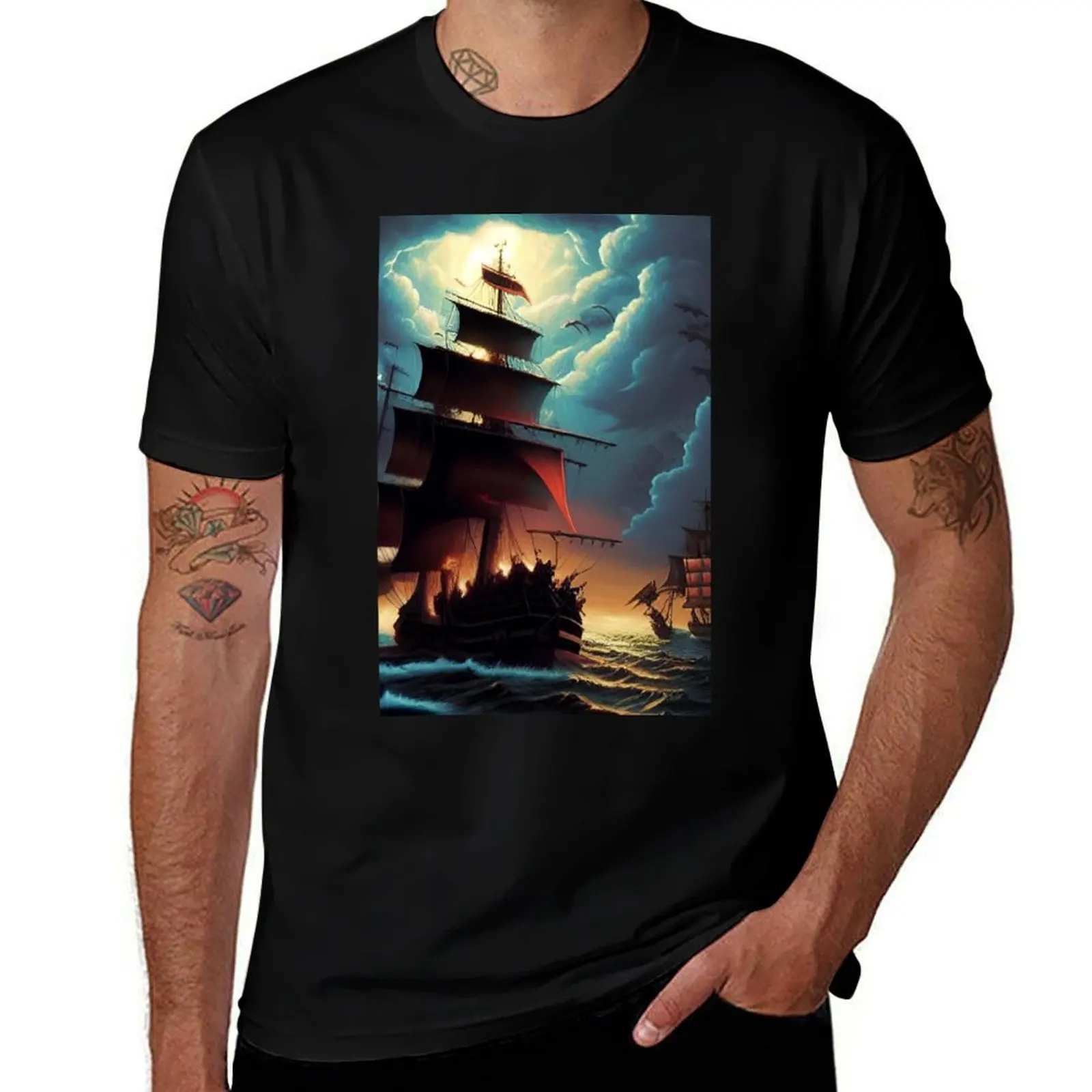 

shirts custom casual of t man for shirt Eye Storm shirts 100% men cotton the T-Shirt T-Shirt Pirate's t man t print