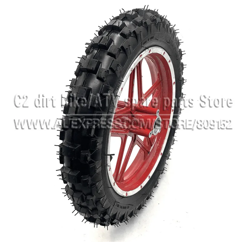 10''Mini Dirt Bike Knobby Tire wheels 2.50-10 Front or Rear rims & tyre Off Road Motocross mini motorrad child