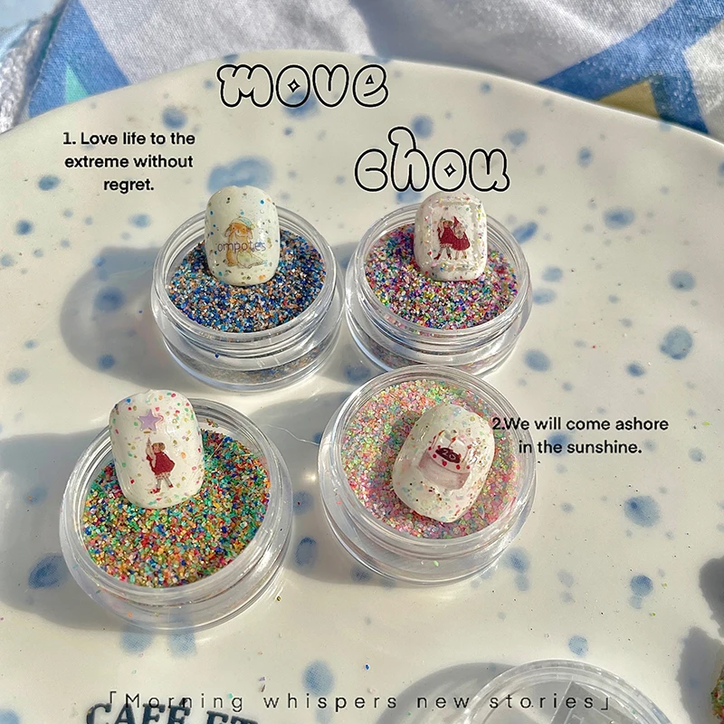 1PC Herfst Winter Kristalsuiker Poeder Wol Poeder Water Grond Steen Poeder Nagel Accessoires Glitter Voor Nagels