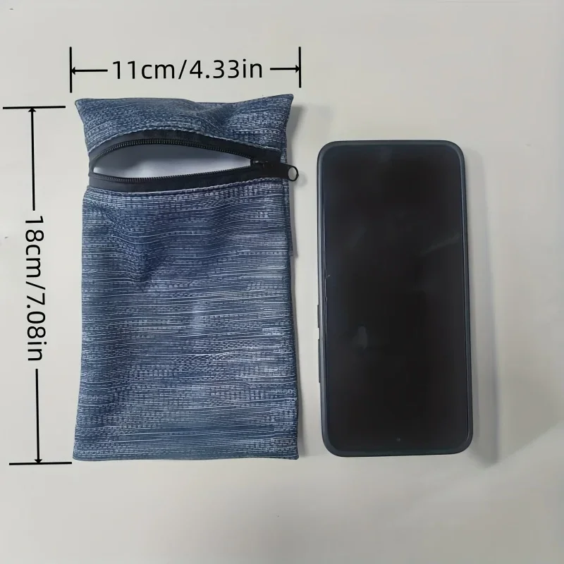 1pc Black Storage Bag for Neutral Wrist Supports Suitable for Fitness Running,Featuring a Zipper,Sweat-Absorbing Wrist Support ﻿ image 3
