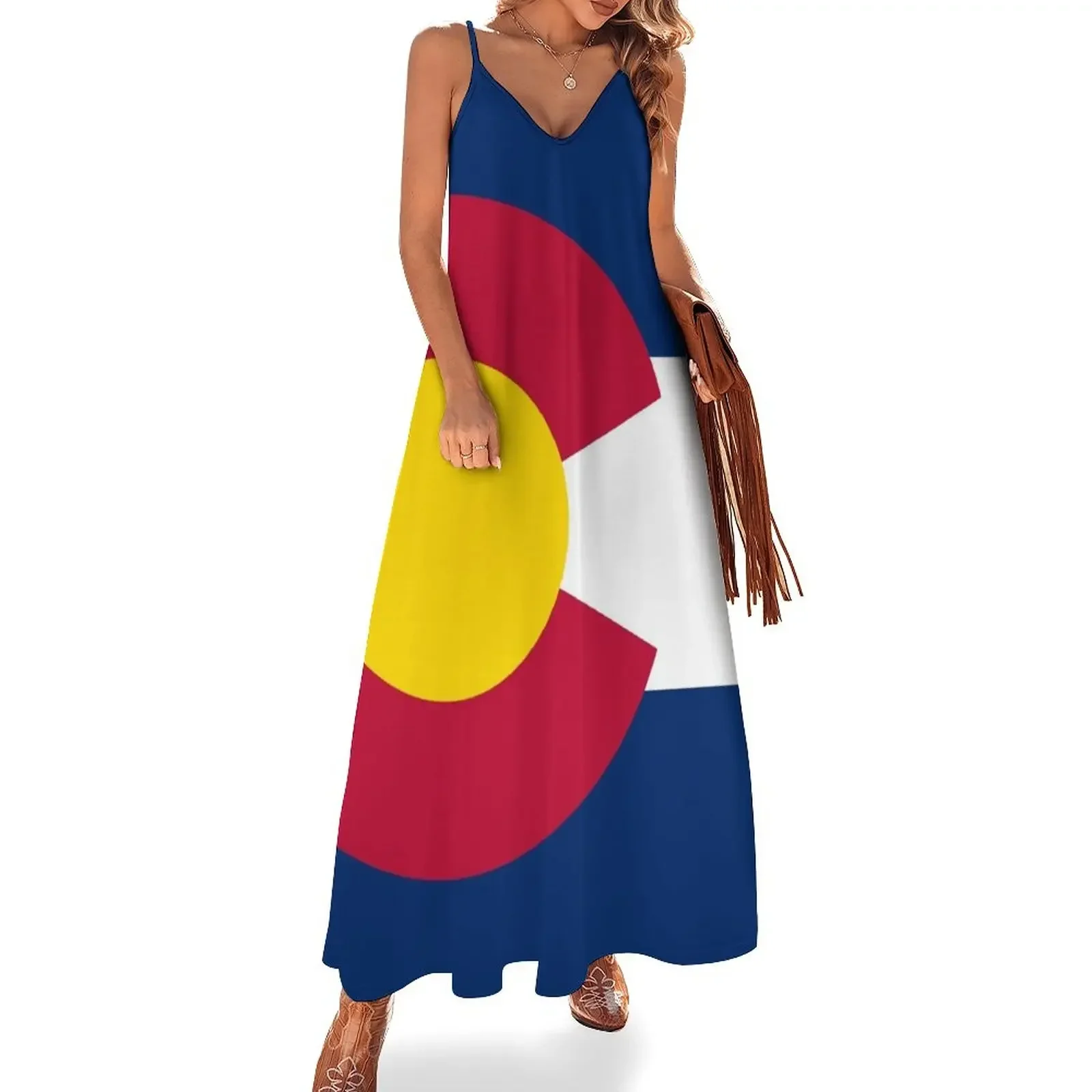 

Flag of Colorado Sleeveless Dress long sleeve dresses loose summer dress Dress women