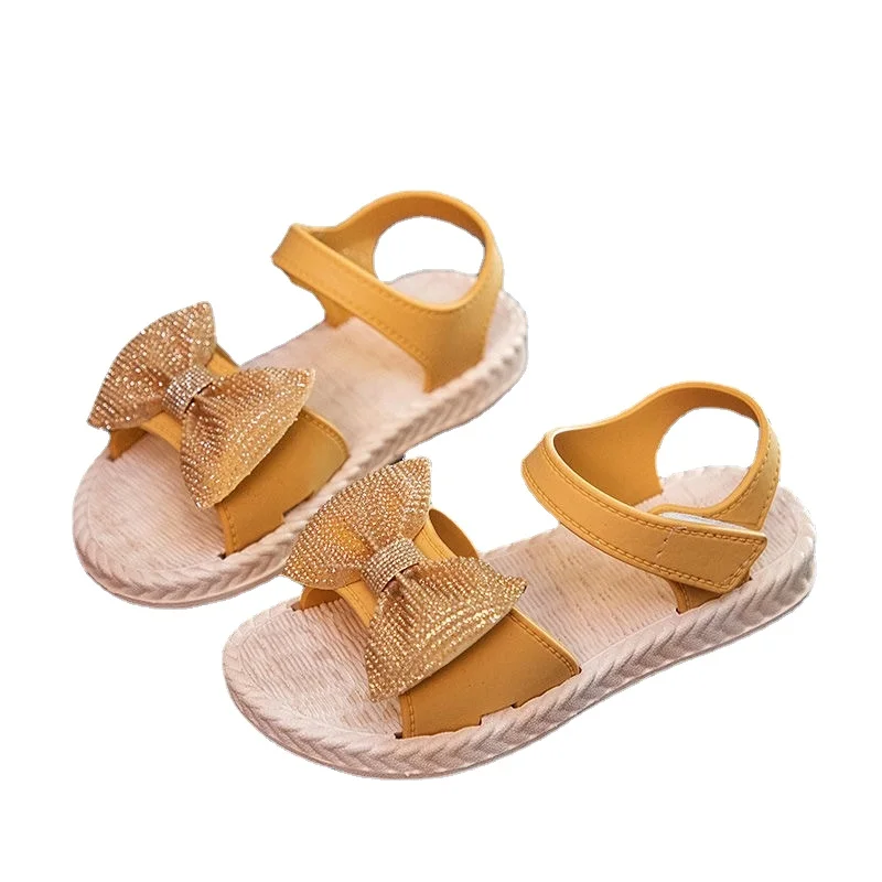 Sandalias Shoes for Girl Child Sandals Summer New Girl Princess Shoes Soft Sole Beach Shoe Bow Casual Shoe Kid Shoe Zapatos Niña