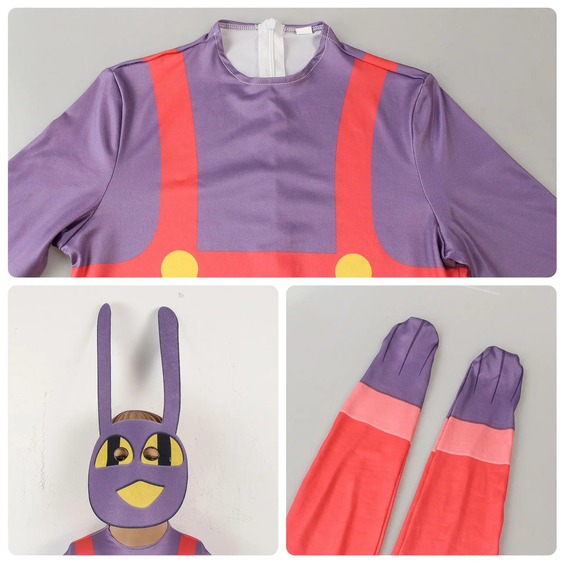 Costume de Cosplay LYus Numérique pour Enfant, Clown, Pomni, Jax, Caine, Zooble, Ragatha, Combinaison, Habillage, ixd'Halloween