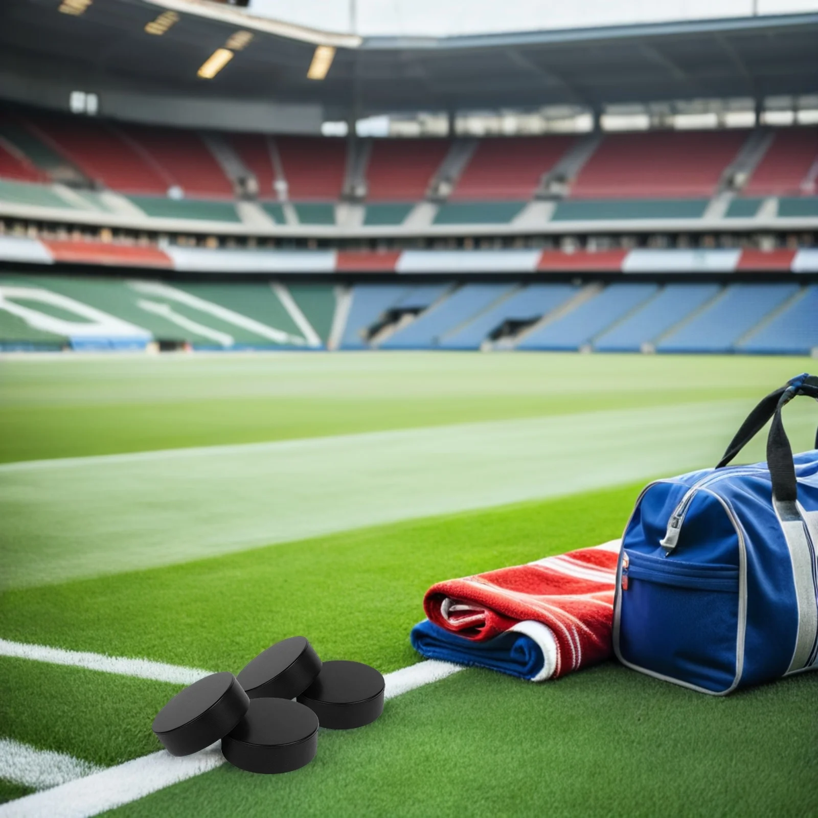 4 قطعة بو هوكي الجليد عفريت استبدال التدريب ممارسة المنافسة الهوكي لوازم الرياضة في الهواء الطلق والعتاد الرياضة عفريت