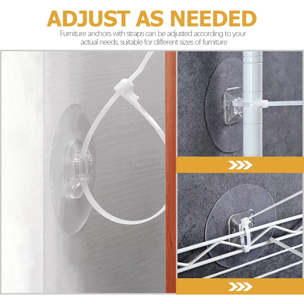 

Furniture Anchors Anti Tip Straps Baby Proofing Secure Wall Mount Heavy Duty PVC Adjustable Safety Locks Cabinet Hardware
